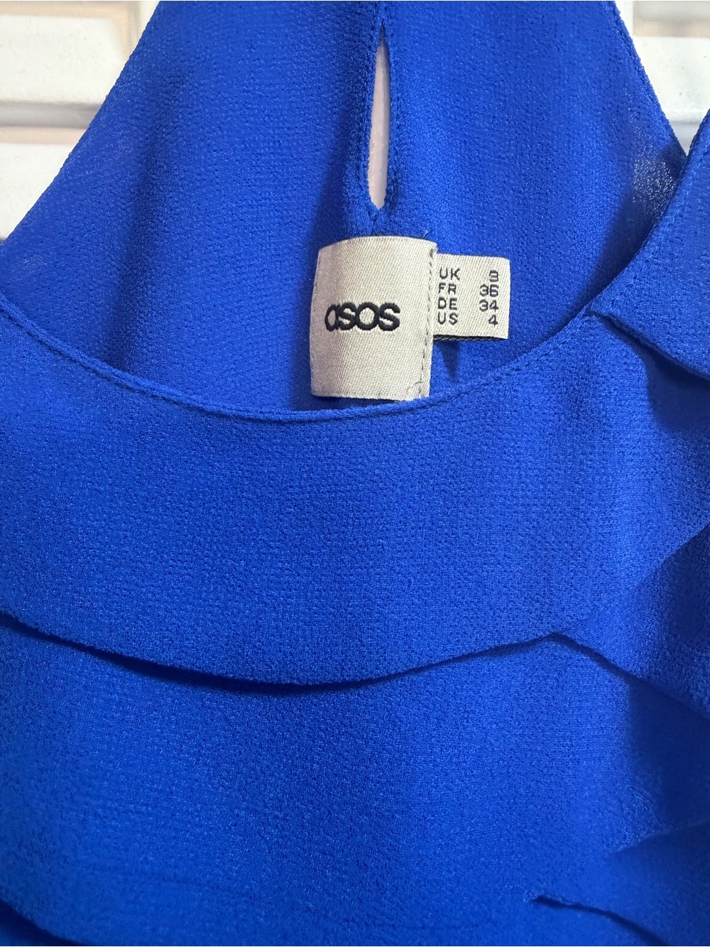ASOS Cobalt Blue Layered Ruffle Racerback Cami - Picture 2 of 3